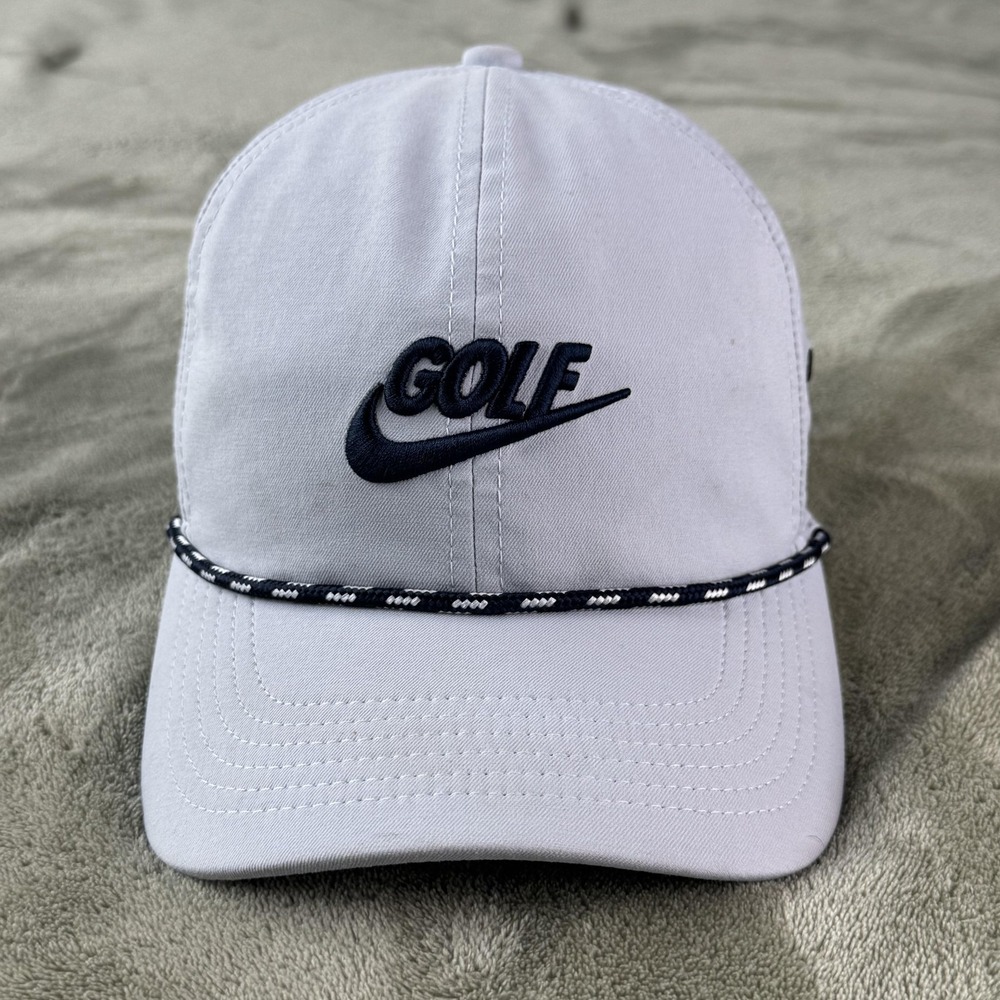 Nike Hat Cap Strap Back One Size Gray Classic99 Dri Fit Bump Cap Golf Mens